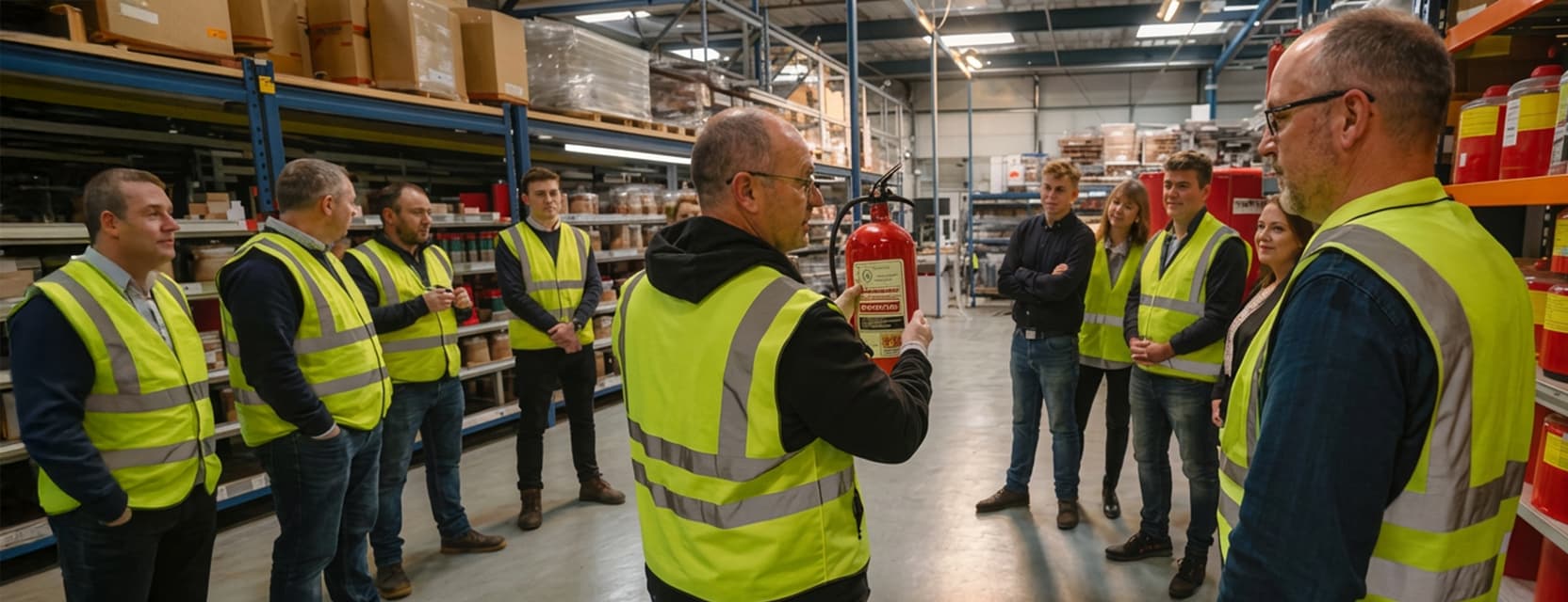 A man who raises staff awareness of fire prevention