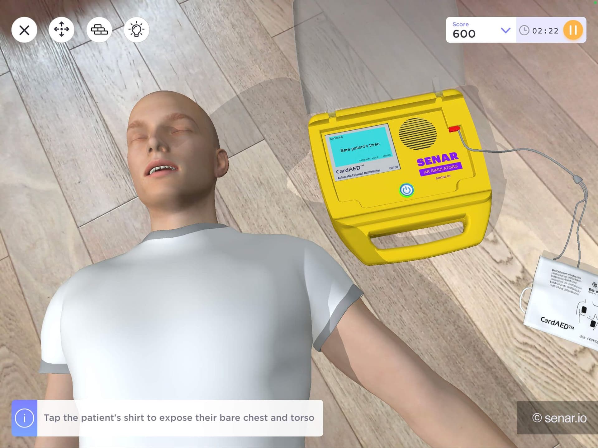 Augmented reality first aid training