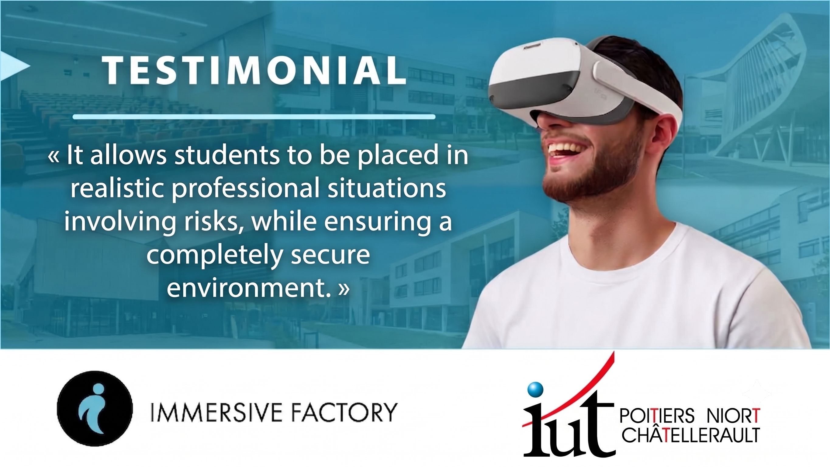 HSE EDUCATION: The IUT of Poitiers is betting on virtual reality with Immersive Factory 