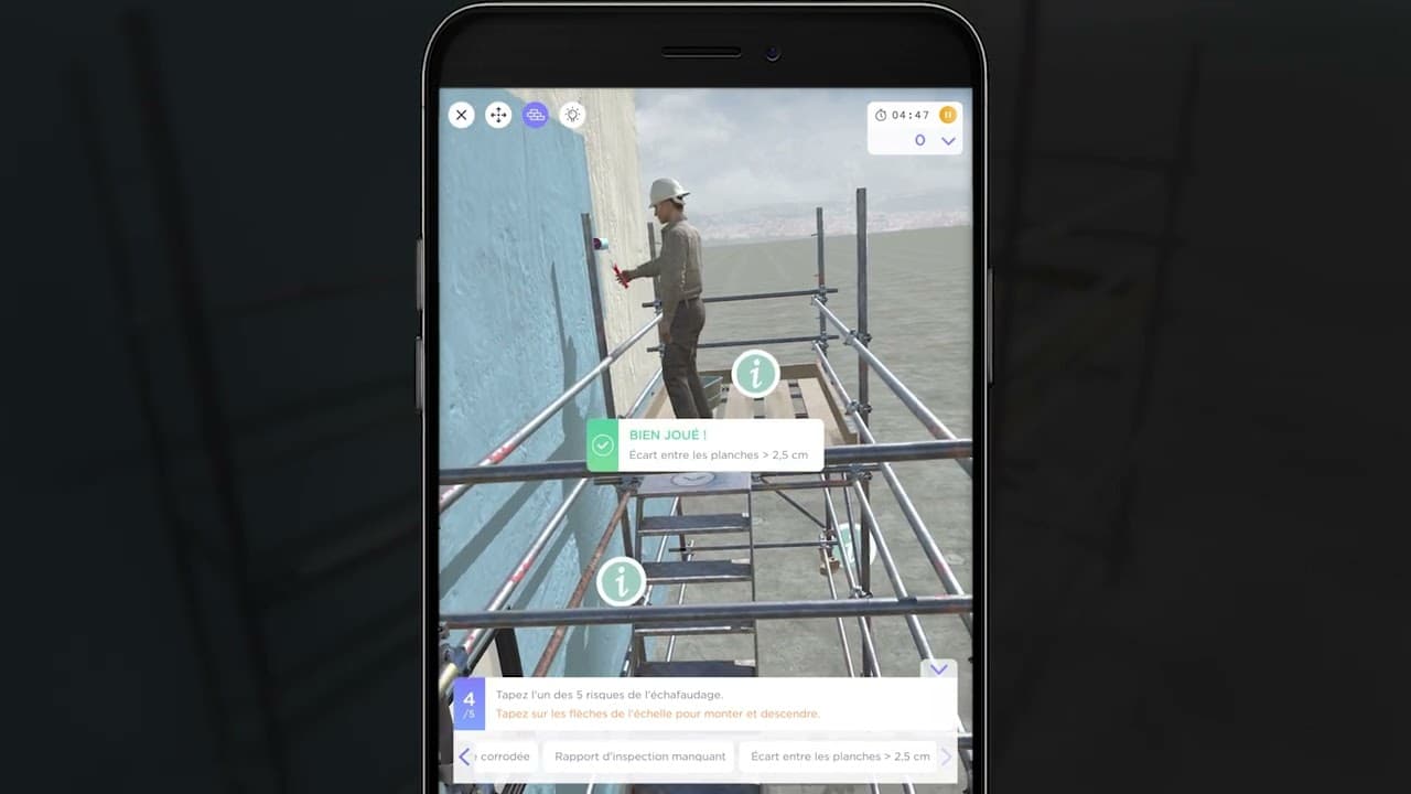 Inspection des échafaudages