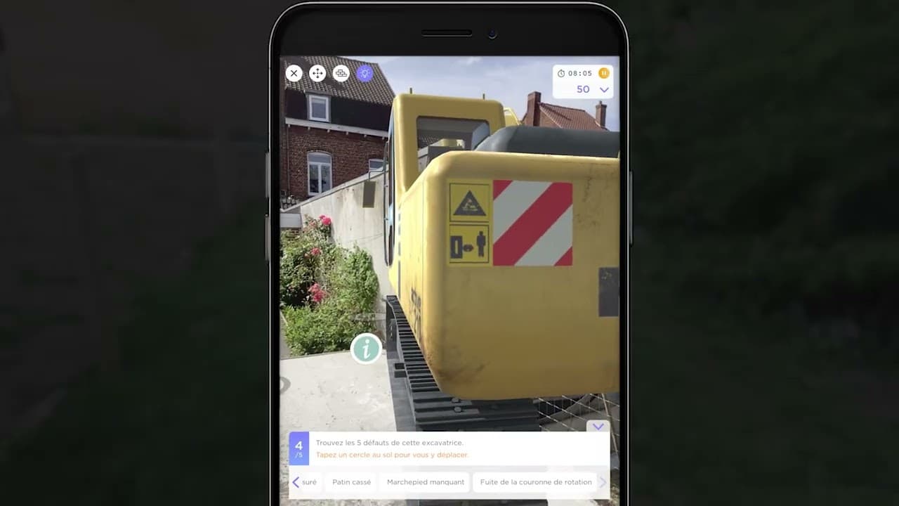 Inspection d'une excavatrice