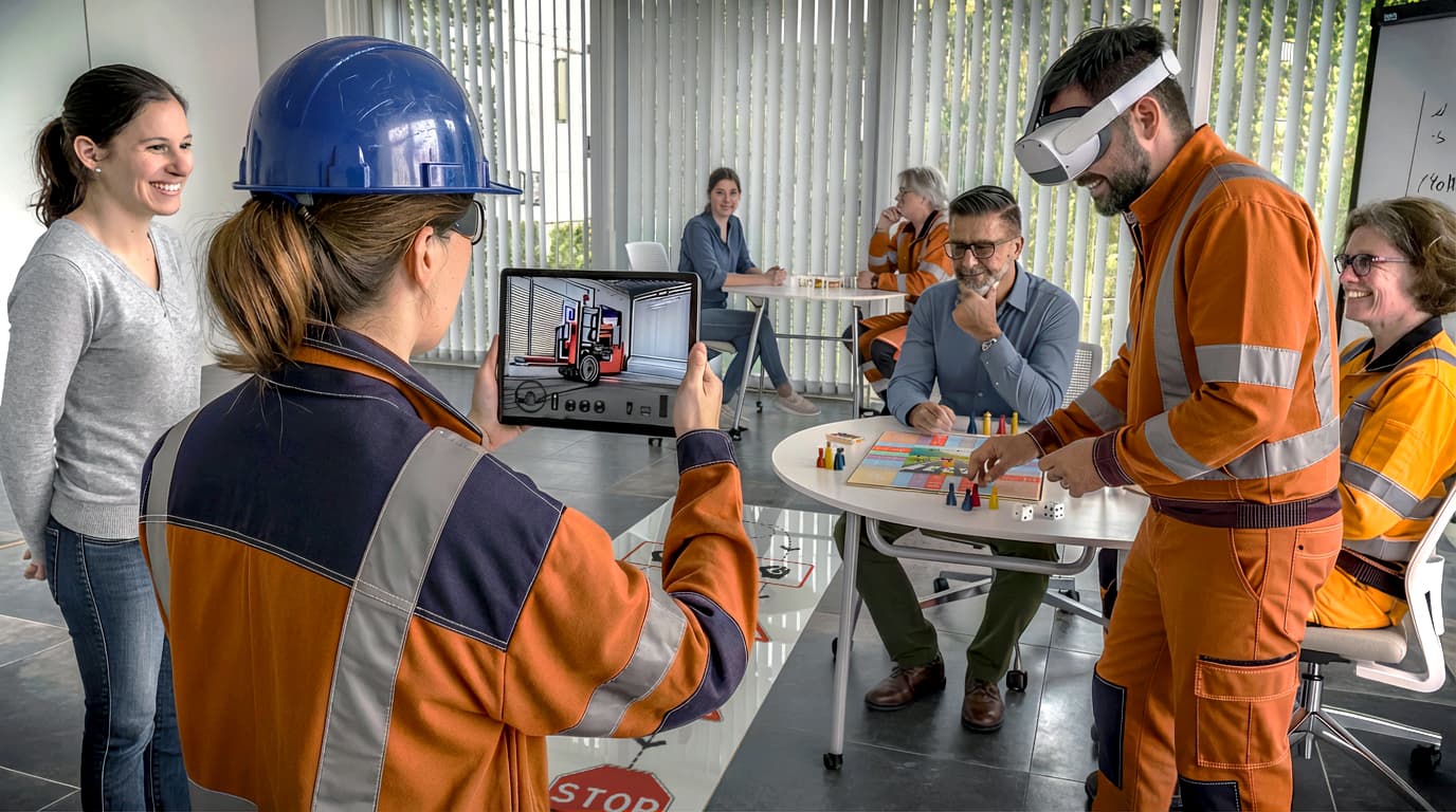 Colleagues taking part in JournéeSécurité.com training workshops