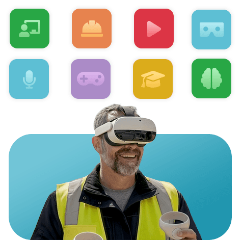 Illustration du plan de formation VR avec une personne utilisant un casque VR