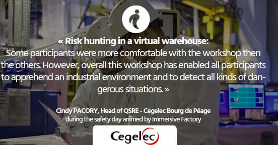 Cegelec Testinomial during the safety day