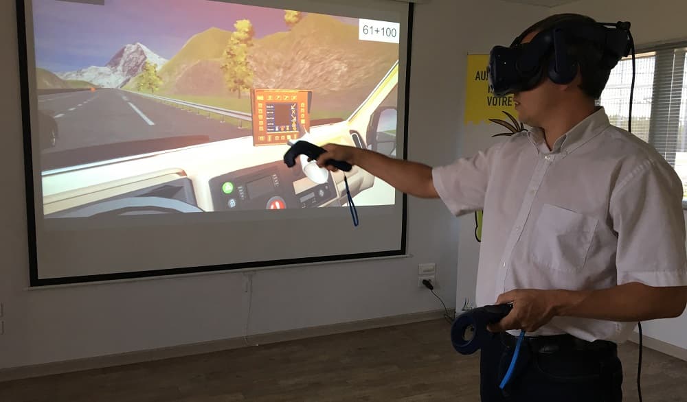 Virtual reality training module for motorway patrollers