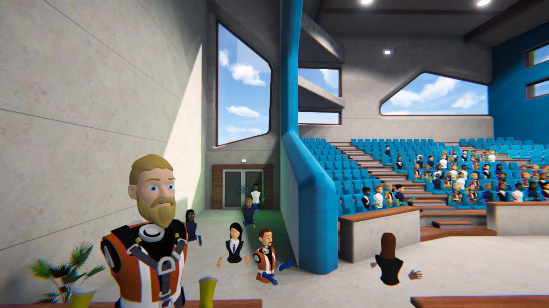 Immersive virtual campus conference room