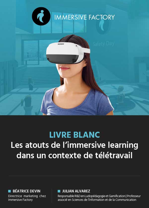 cover of the white paper called The advantages of immersive learning in a teleworking environment