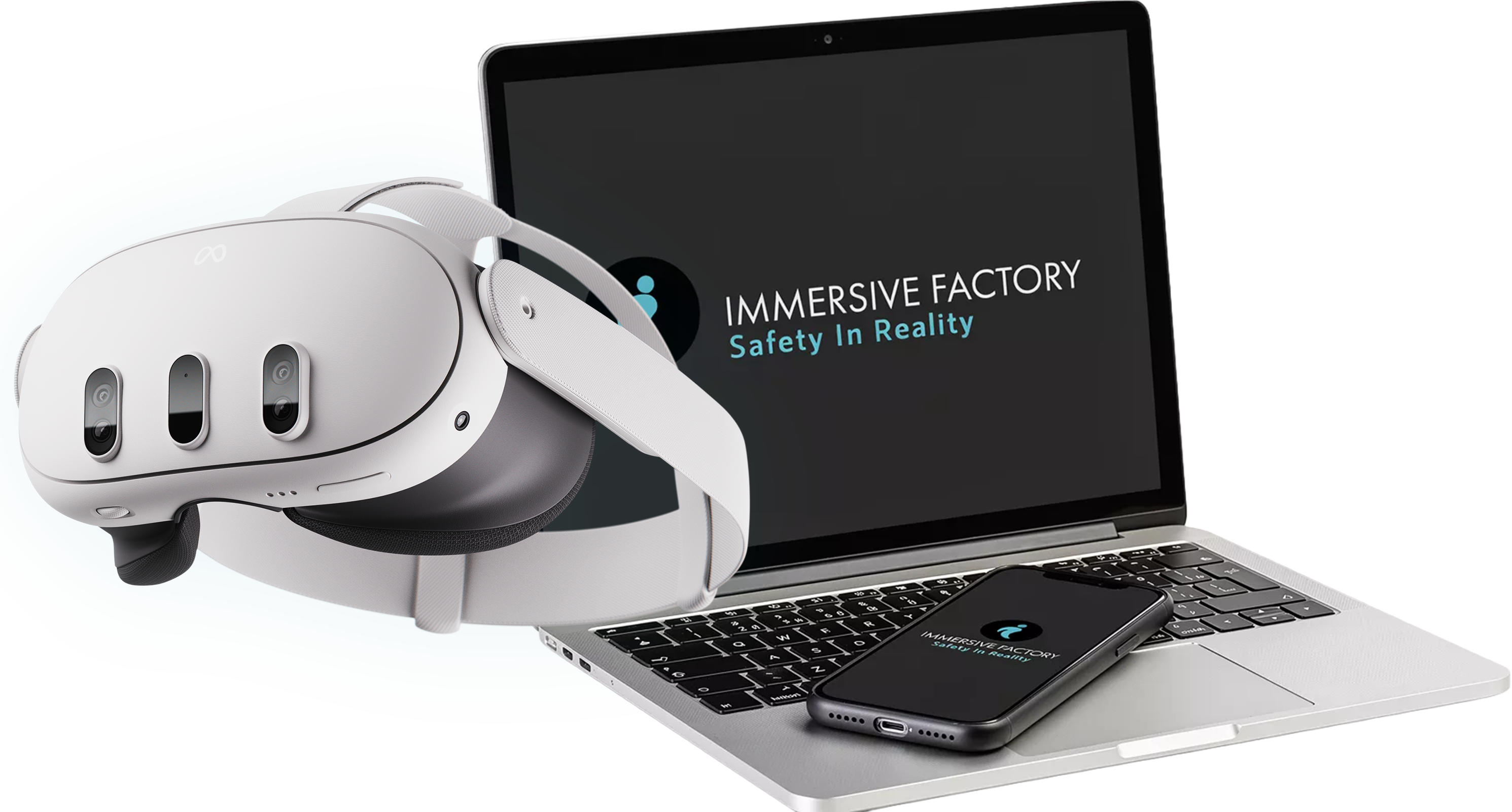 Un casque de réalité virtuelle et un ordinateur portable